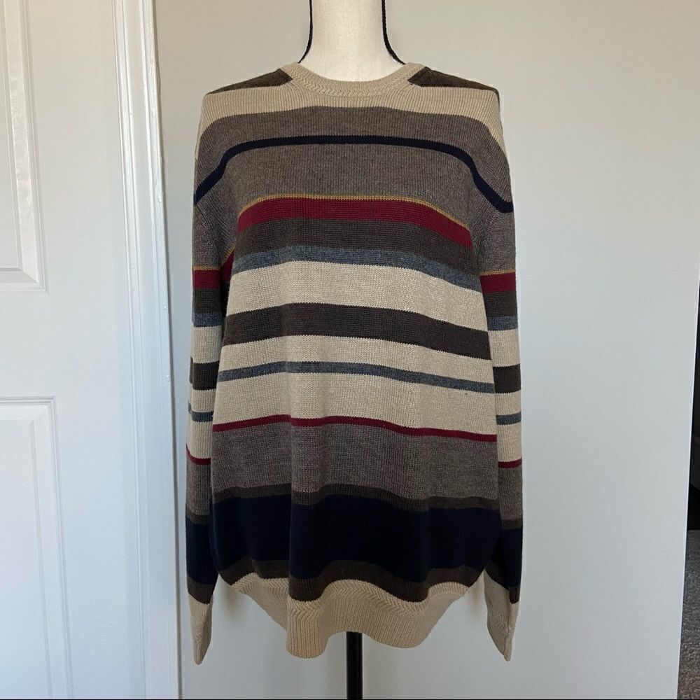 Vintage Oversized Nautica Striped Sweater